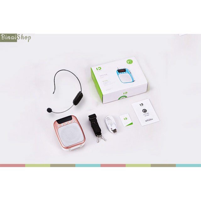Máy trợ giảng không dây, có bluetooth, công suất 12w SHIDU SD-S358 FM Hồng