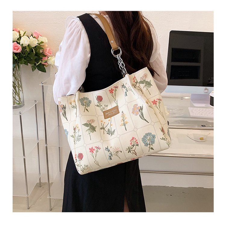 Menas Túi Xách canvas Sức Chứa Lớn In Họa Tiết Thời Trang Thu Đông