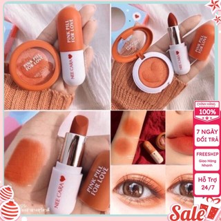 Sét son môi và phấn mắt nee cara n402