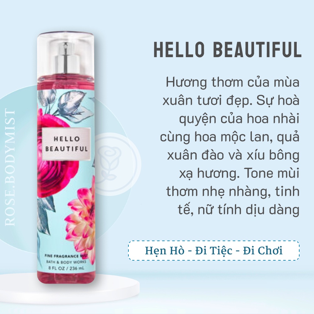 Hello Beautiful Bath And Body Works Review Hello Beautiful Xịt