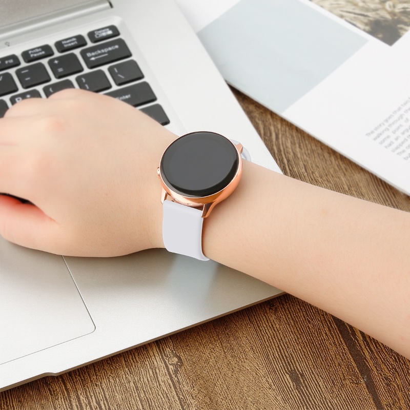 HUAWEI Dây Đeo Silicon 20mm 22mm Cho Đồng Hồ Thông Minh Samsung Active2 / Galaxy Watch 4 (40mm / 44mm) / Galaxy Watch 3