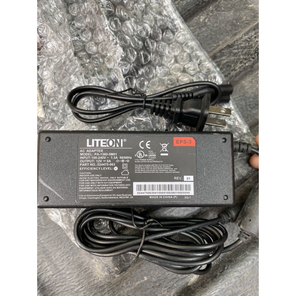 Nguồn 12v-5a LION,ACBEL chạy 4 tới 5 mắt camera, đèn led