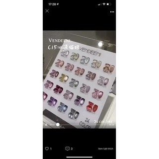 Set sơn gel mắt mèo kim cương vendeeni 24 màu