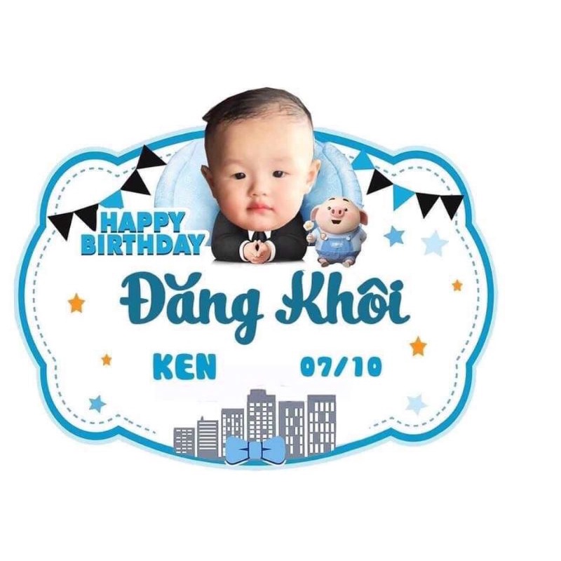 Bảng tên cho bé KT 45x60