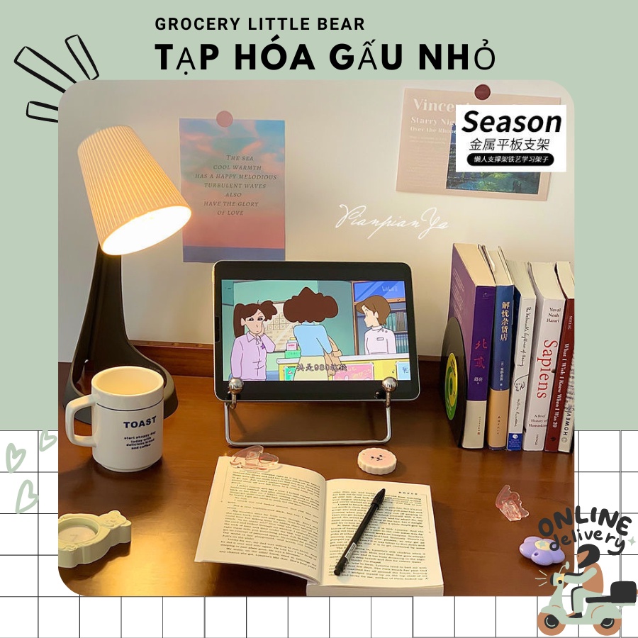Kệ để ipad, giá để ipad, giá để sách, kệ để sách bằng kim loại đơn giản, sang trọng, tiện dụng