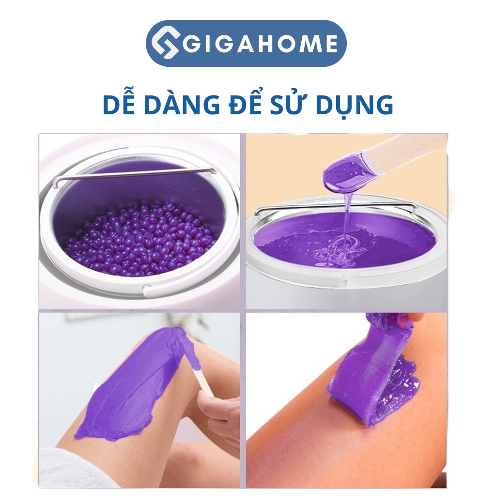 Combo Nồi Nấu Sáp Wax Lông Pro Wax 100 + 100gr Sáp Dừa Cao Cấp + 5 Que Gỗ GIGAHOME