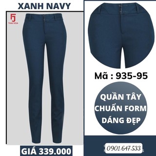 CHÍNH HÃNG THÁI HOÀ Quần tây vải dày mềm màu xanh navy 935 79
