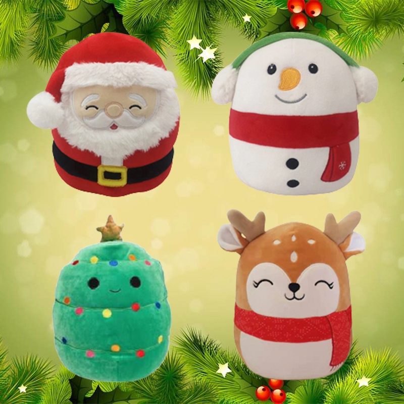 Kids lovely Squishmallow Plush Toy Xmas Santa Claus Stuffed Animal Doll Birthday Gift