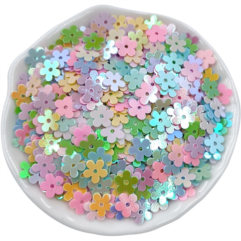 Bộ 1000 Miếng Dán PVC Hình Hoa Mận Đính Sequin Lấp Lánh Thời Trang