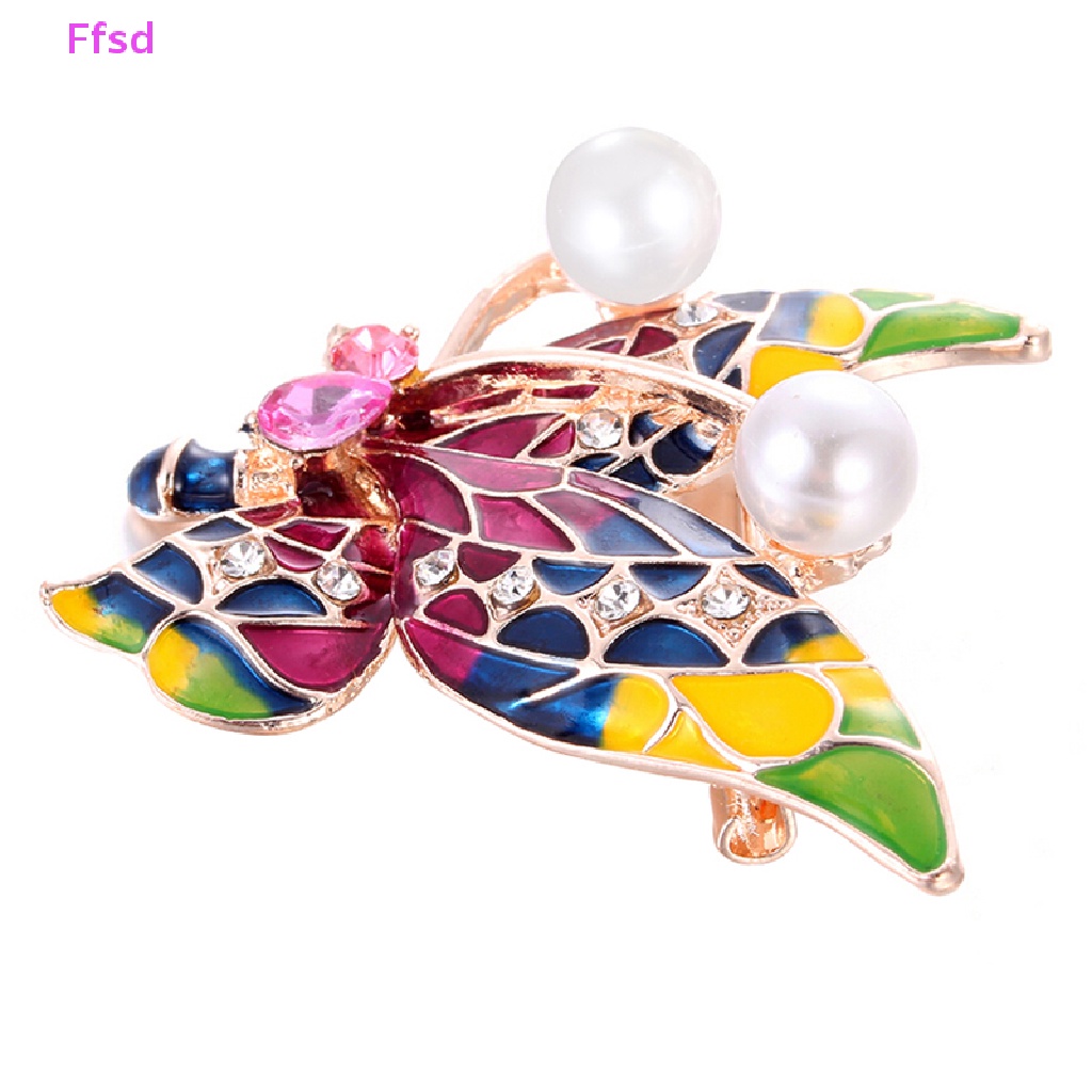 {Ffsd} Trâm Cài Áo Hình Bướm Tráng Men Pha Lê Tráng Men Pha Lê Thích Hợp Làm Quà Tặng Cho