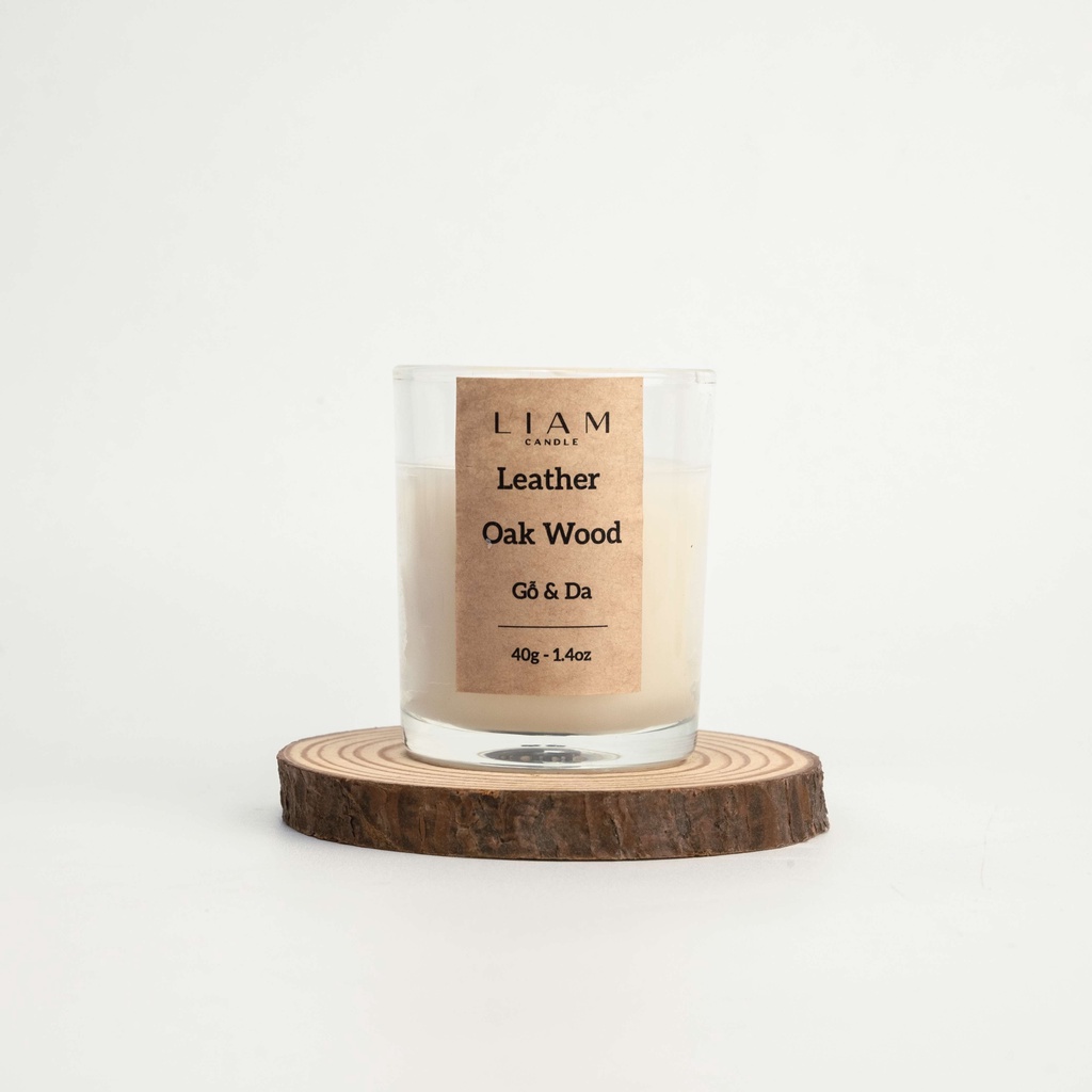 Nến Thơm Liam Candle Leather Oak Wood Hương Gỗ Ấm Áp Nồng Nàn Kết Hợp Với Da Thuộc Mang Nhiều Cung Bậc Âm Hưởng