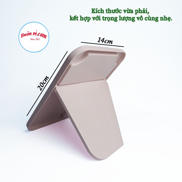 Gương để bàn trang điểm hình chữ nhật- Gương để bàn chân đứng chữ T, nhỏ gọn, tiện dụng, dễ dàng mang theo Br01317
