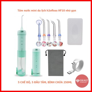 Tăm nước mini du lịch h2ofloss HF10 mới nhất cổng sạc type C mẫu mới năm 2022