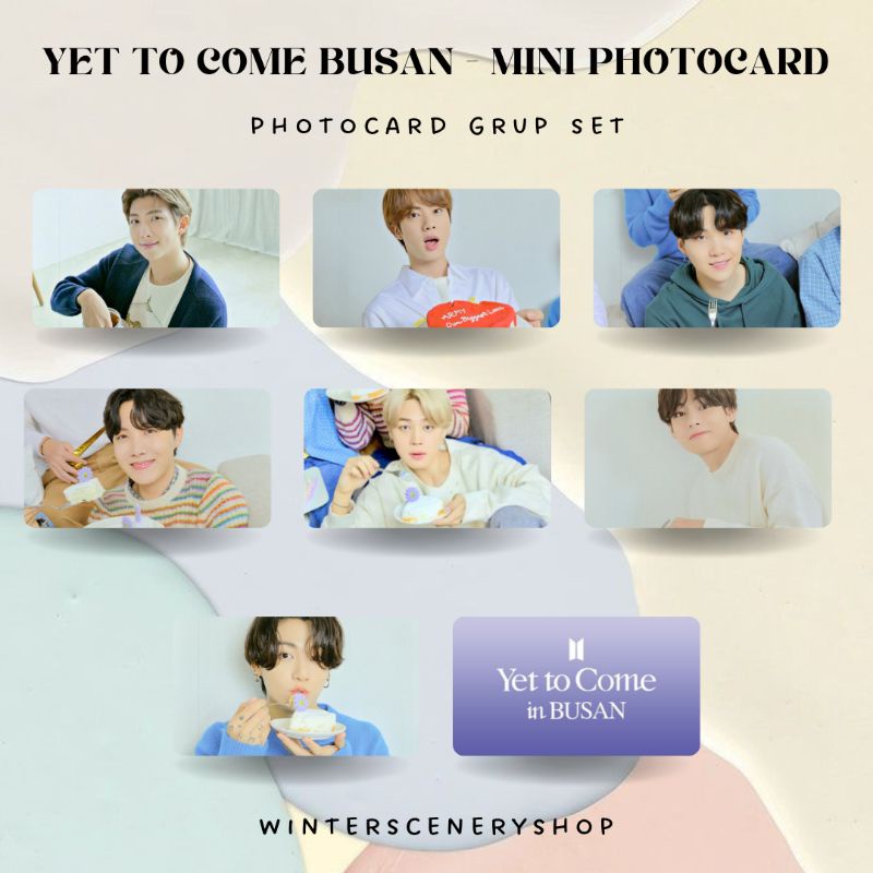‼️Không chính thức!!!!Ảnh Nhóm Nhạc bts - Vẫn Còn Đến busan - Thẻ Ảnh mini | 1 Bộ Bưu Thiếp Được Tặng 7 Bưu Thiếp Tất Cả Các Thành Viên