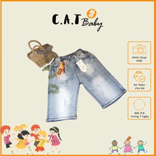 Jean lửng xanh bạc size đại cho bé