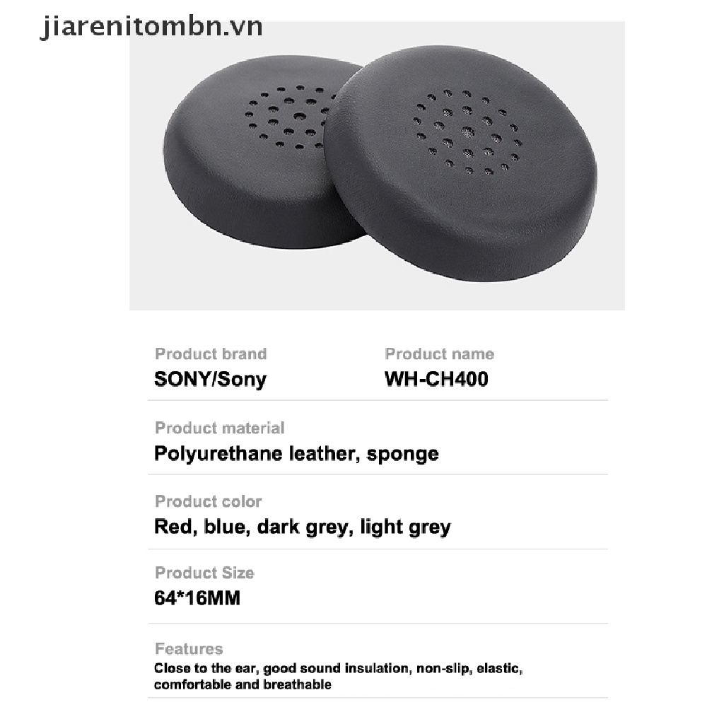 Đệm Bọc Bảo Vệ Tai Nghe Chụp Đầu Bằng Da + Xốp Thay Thế Chuyên Dụng Cho Sony WH-CH400