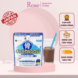 Bột canxi cá tuyết Nhật Bản tăng chiều cao cho bé Fine Japan Bone's Calcium for kids Hộp 140g Rose.beautify