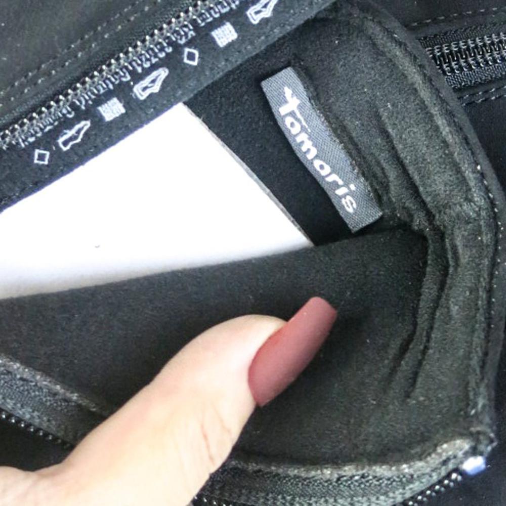 Boot đen lộn xuất dư Tamaris