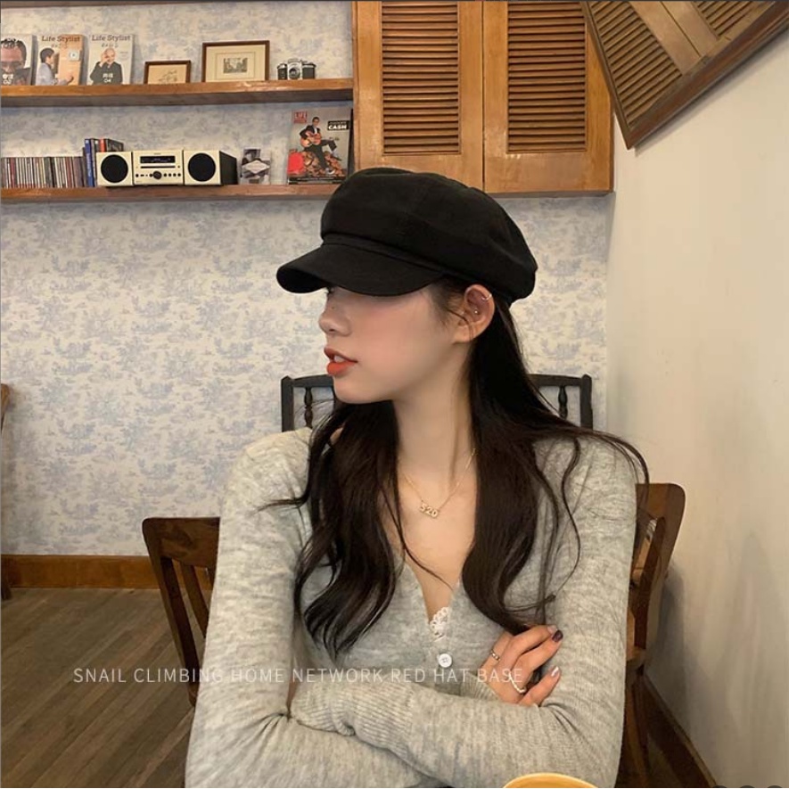 Mũ nồi beret chất liệu kaki hàng loại 1 form dáng đơn  giản thời trang Hàn mới ht0322