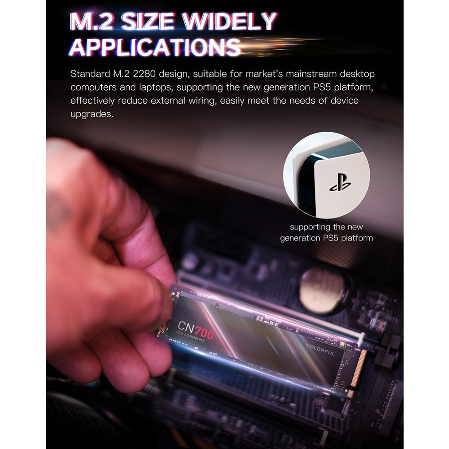 Ổ cứng SSD COLORFUL CN700 512GB PCIe 4.0 NVMe M.2 - Hàng chính hãng