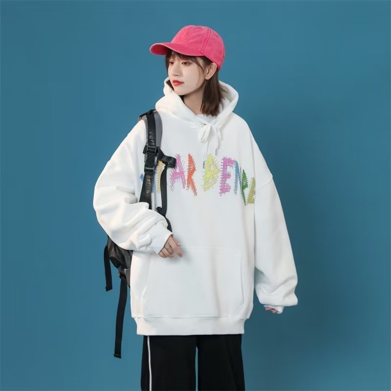 Áo Hoodie Dáng Rộng In Chữ Thời Trang Hàn Quốc Cao Cấp Cho Nam