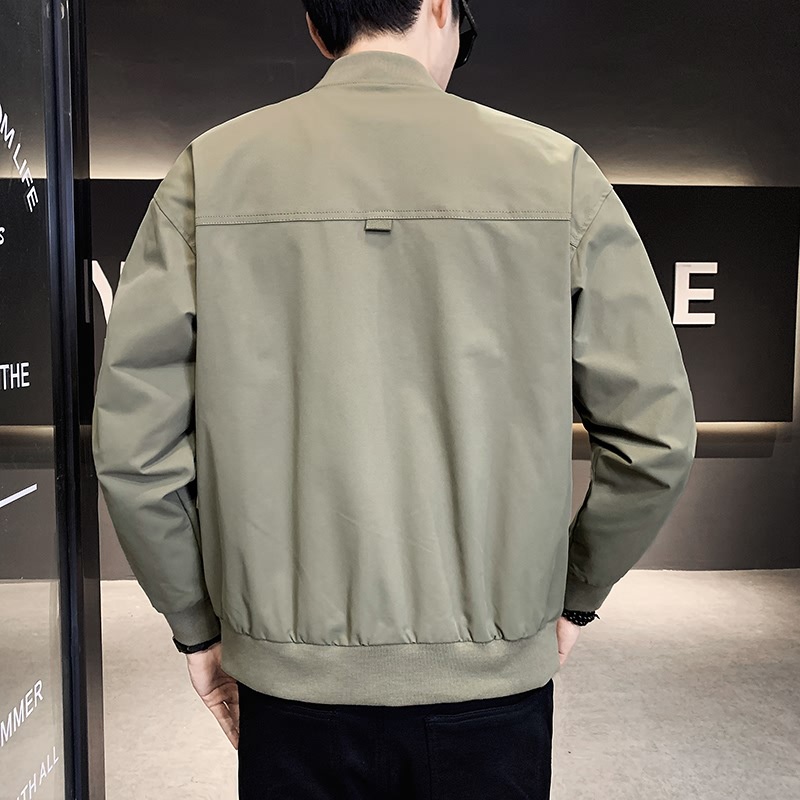 Áo khoác bomber kaki nam phong cách Hàn Quốc năng động