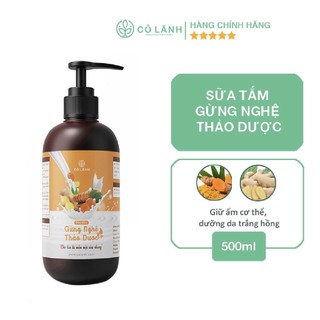Sữa tắm gừng nghệ thảo dược Cỏ Lành - Giúp giảm m.ụn lưng, giữ ấm cơ thể. Dùng cho mẹ bầu, mẹ sau sinh, trẻ nhỏ.