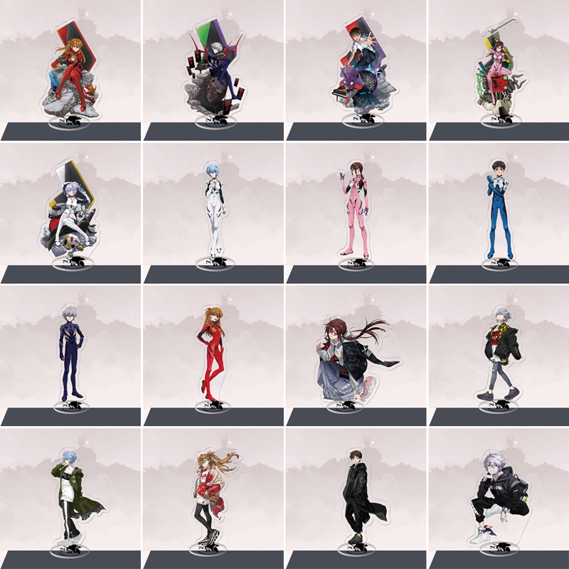 Mô Hình Nhân Vật Ayanami Rei Asuka Langley Soryu Kaworu Nagisa Đứng Bằng Acrylic Để Bàn Trang Trí