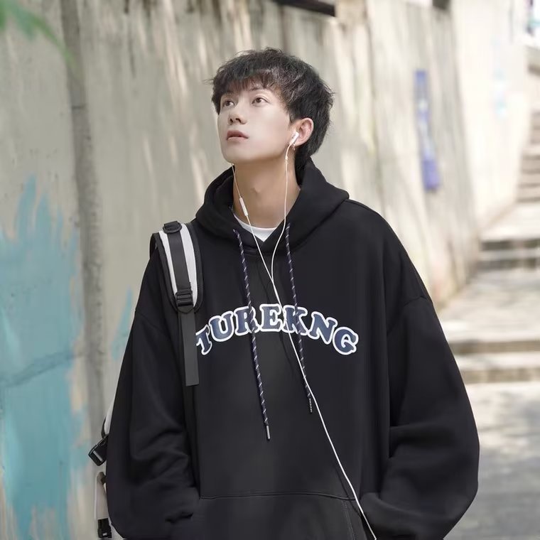 Áo hoodie Dáng Rộng In Chữ Thời Trang Hàn Quốc Chất Lượng Cao