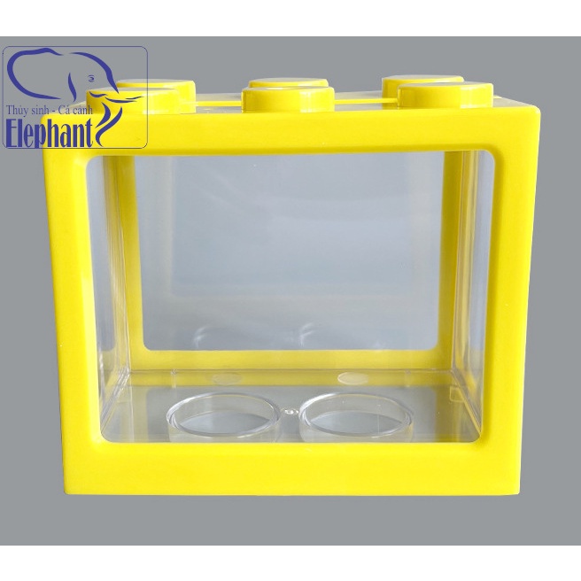 Keo hồ bể show nuôi cá betta bằng mica kích thước 12x10x8cm, MÀU NGẪU NHIÊN