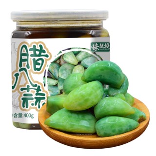 Tỏi Xanh Ngâm Giấm Đường Chua Ngọt Sơn Đông Hộp 400g