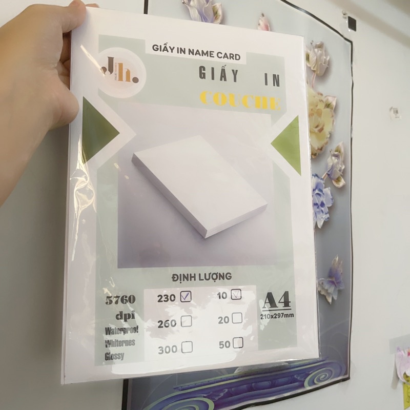 Giấy Couche in Name Card A4 dày đẹp 230g