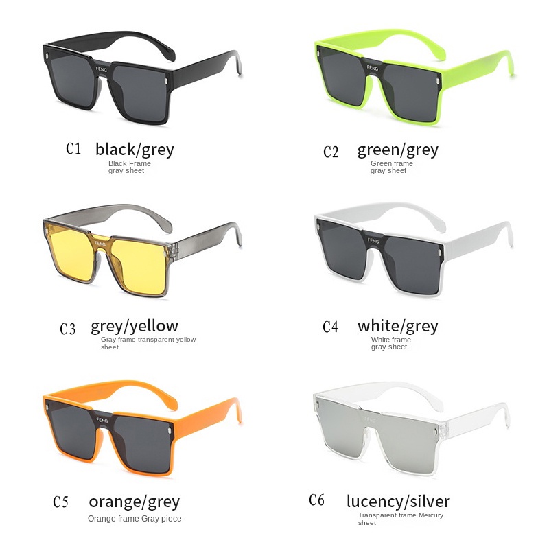 Kính Mát Gọng Vuông Lớn Chống Tia UV Thời Trang Cho Nam Nữ