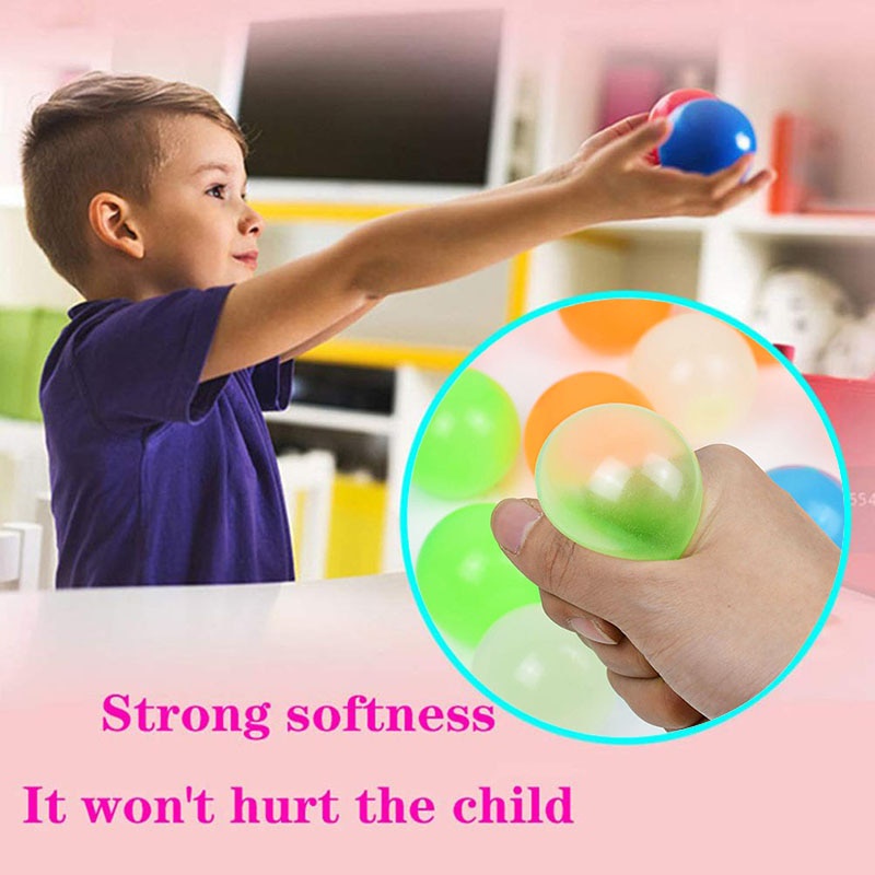 Đồ Chơi Quả Bóng Dính Phát Sáng Giải Trí Cho Trẻ Em 4.5cm - 6cm