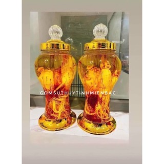Bình thủy tinh ngâm rượu, sâm, mật ong, saffron dung tích 2 lít