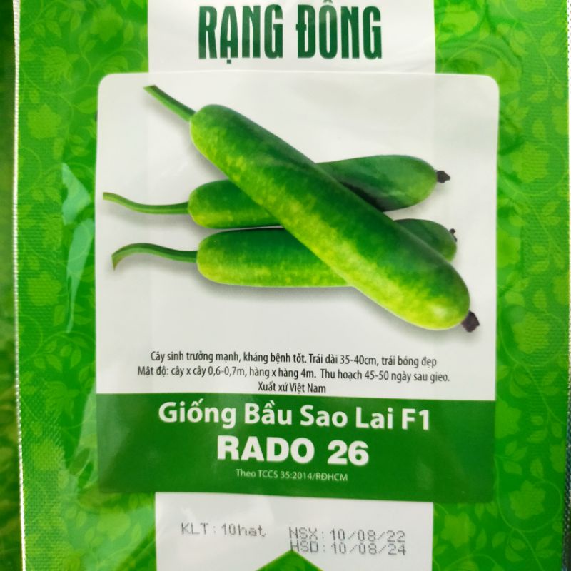 Hạt Giống Bầu Sao F1, Đóng Gói 10 Hạt