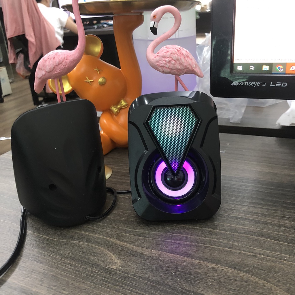 Loa Máy tính Mini 2.0 1053 Loa vi tính mini LED RGB có dây để bàn cao cấp siêu bass cao cấp giá rẻ -dc4887