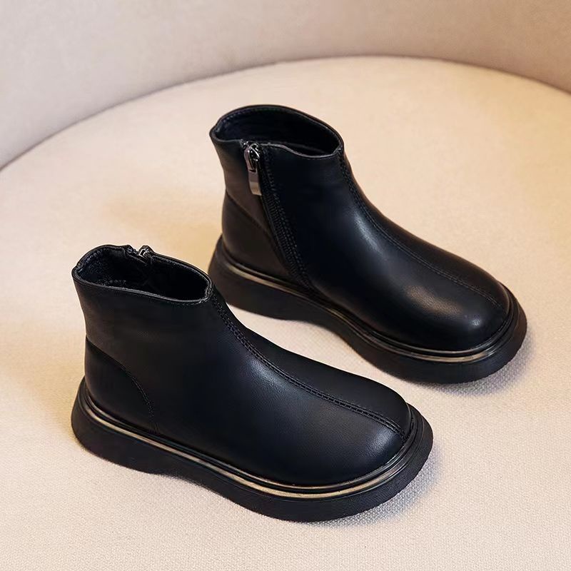 [Hàng Có Sẵn Bán Chạy] ~ Giày Bốt Martin Da Cotton Phong Cách Mới 2022 Cho Bé Trai Và Bé Gái