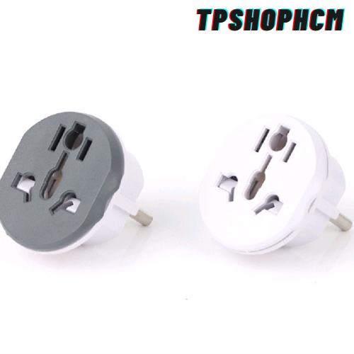 Phích cắm điện chuyển đổi 2 chấu đầu tròn AU US UK qua EU công suất lớn AC 250V đa năng tiện dụng