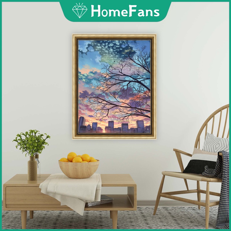 Bộ Tranh Đính Đá 5D Tự Làm Hình Phong Cảnh 30x40cm / 40x50cm