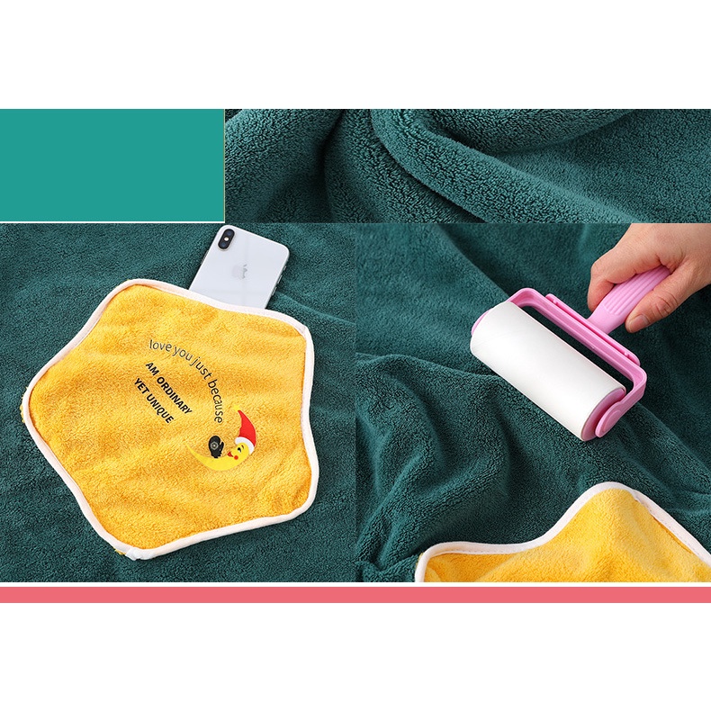 Khăn Choàng Tắm Lông Cừu San Hô Dày Dặn Mềm Mại Thấm Hút Nước Không Xơ Cho Nữ