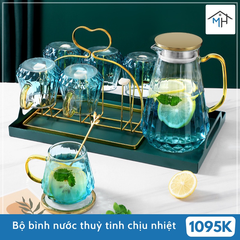 Bộ bình nước thuỷ tinh chịu nhiệt cao cấp - 32