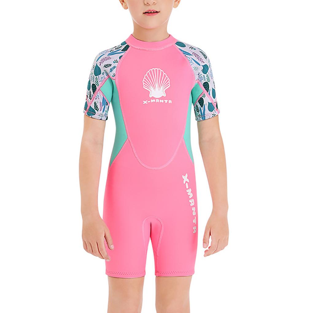 Bộ Đồ Lặn Gồm Áo Liền Quần Ngắn Tay Dày 2 5MM Chất Liệu Cao Su Tổng Hợp Cho Bé