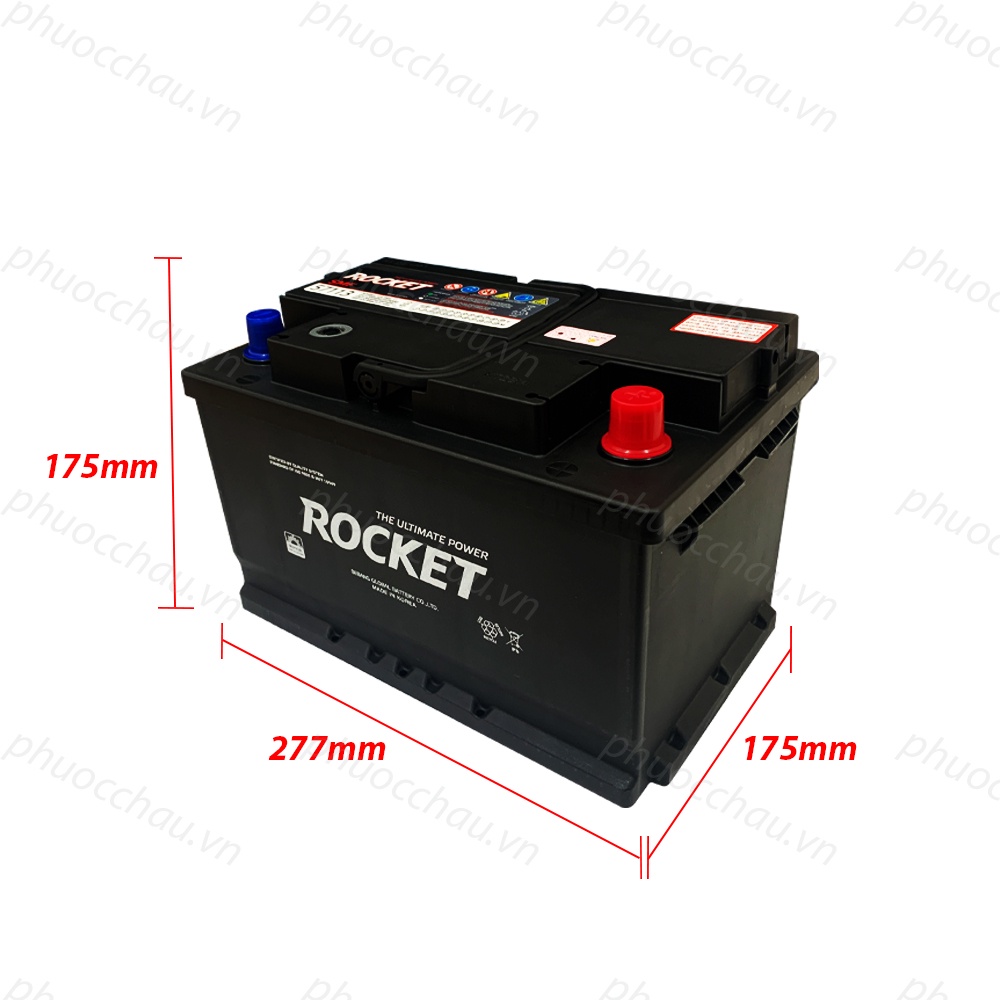 Bình Ắc Quy 12V-71Ah, Ắc Quy ROCKET SMF 57113