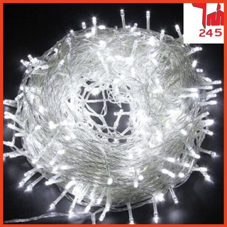 ⚡GIAO HÓA TỐC 1H⚡ Dây đèn chớp nháy 100m màu trắng, dây đèn LED, đèn trang trí noel