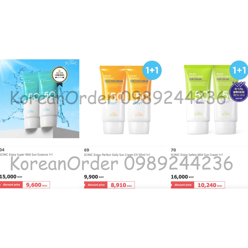 Kem chống nắng Scinnic các loại MCM Mẹ Cá Mập