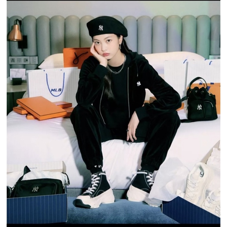 Giày Cao Cổ M.L.B High NY Yank.e.e.s Black 2022-Chính Hãng💯