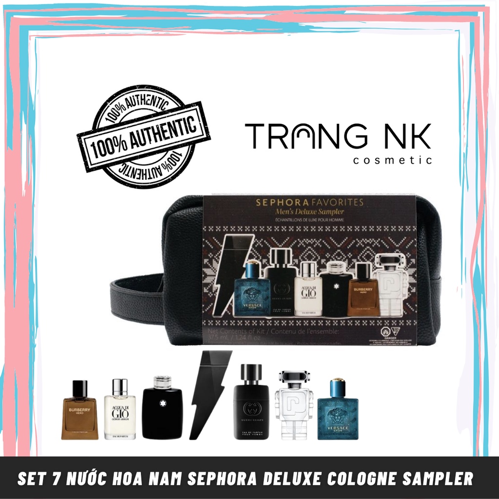 Set 7 Nước Hoa Nam Sephora Deluxe Cologne Sampler