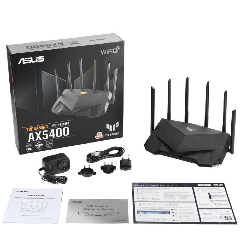Bộ phát wifi ASUS GAMING TUF-AX5400/ TUF-AX3000, Wifi 6 băng tần kép, Wifi AiMesh, Chính hãng - Bảo hành 36 tháng