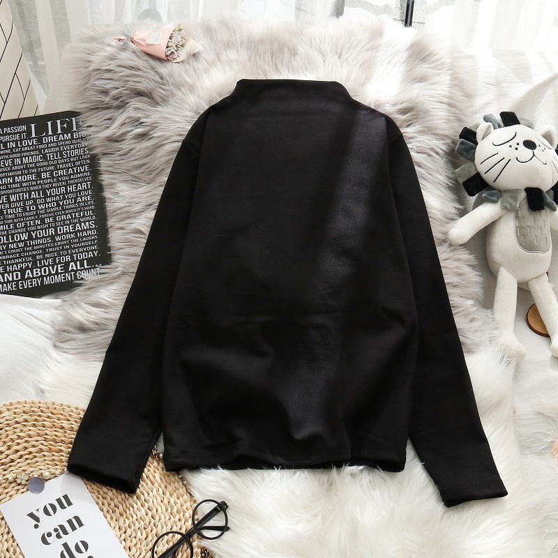 NRVP Áo Thun Nữ Dài Tay Dáng Rộng In Hình Phong Cách Hàn Quốc Kiểu Mới